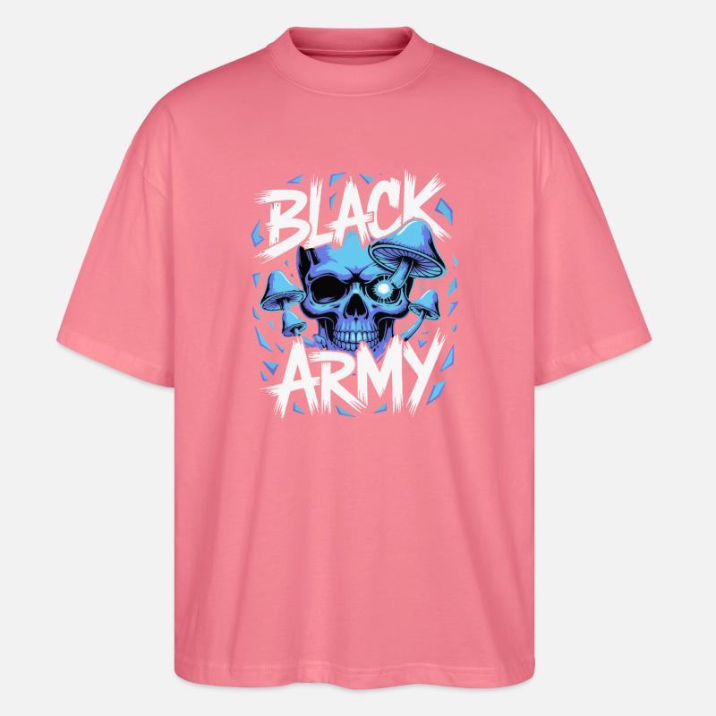 Blauer Schädel Armee Pilze - Stanley/Stella Oversized Unisex Bio T-Shirt Blaster 2.0 - Pink