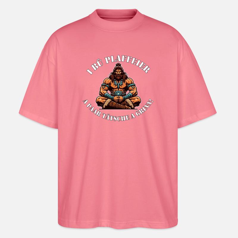 Urzeit Kraft Krieger "Plaffeier_Hoi" - Stanley/Stella Oversized Unisex Bio T-Shirt Blaster 2.0 - Pink