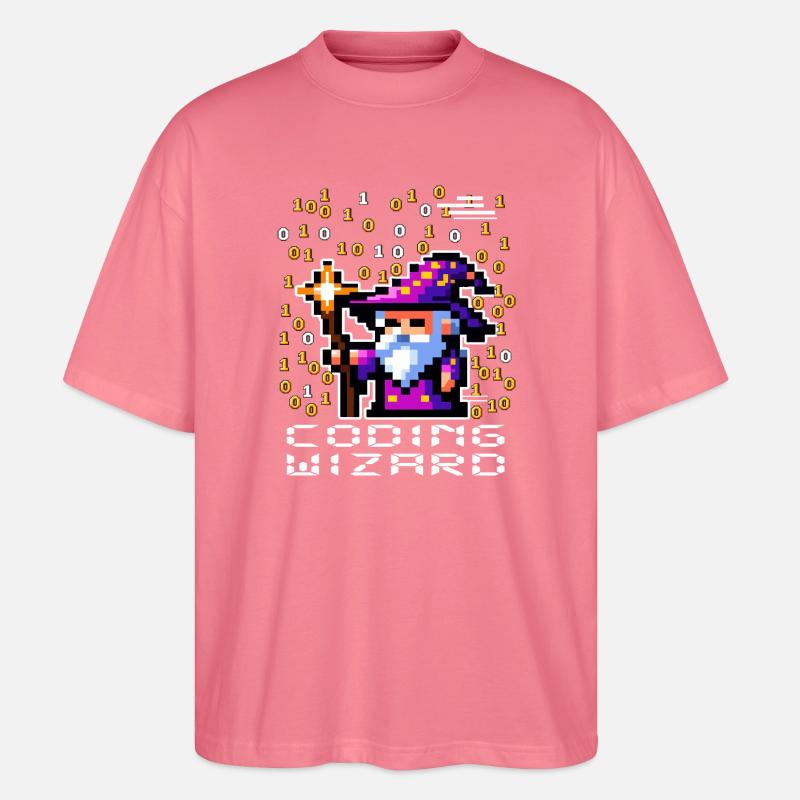 Sorcier Pixel Code - T-shirt bio Blaster 2.0 coupe oversize Stanley/Stella Unisexe - rose 