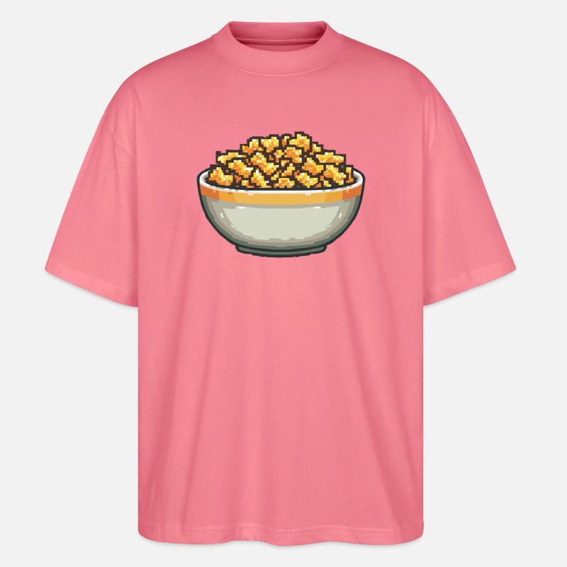 Popcorn-Schale Pixelkunst - Stanley/Stella Oversized Unisex Bio T-Shirt Blaster 2.0 - Pink 