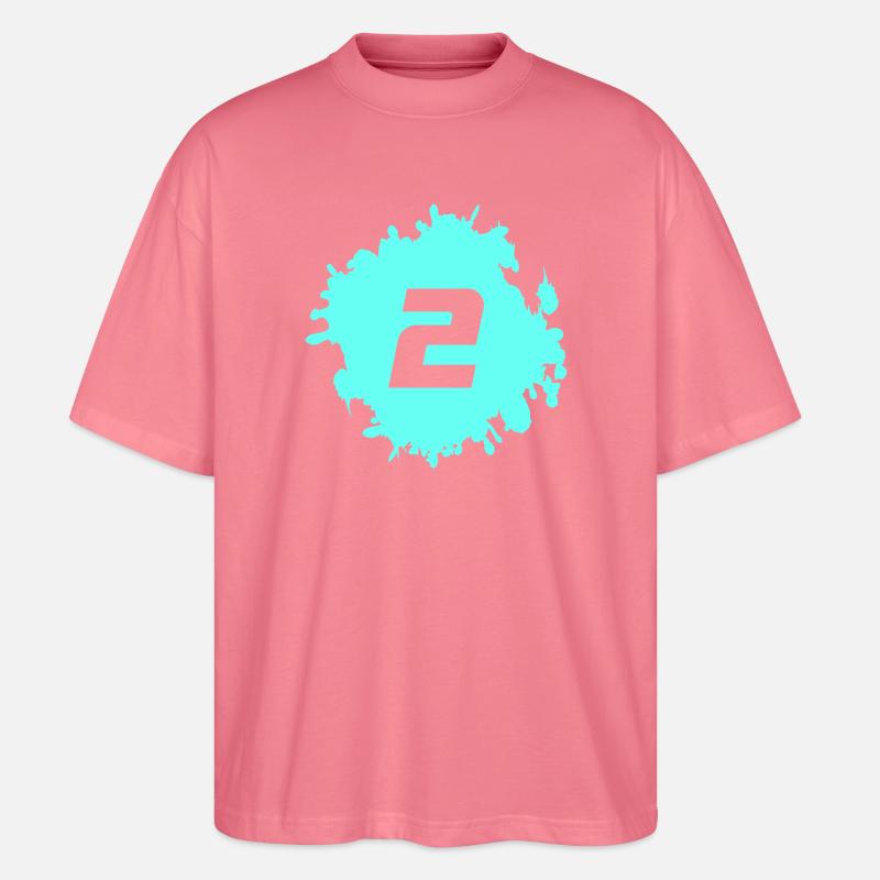Neon Aqua 2 Splash - Stanley/Stella Oversized Unisex Bio T-Shirt Blaster 2.0 - Pink 