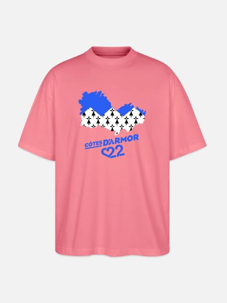 Cotes d'Armor 22 - Stanley/Stella Oversized Unisex Organic T-shirt Blaster 2.0 - pink joy
