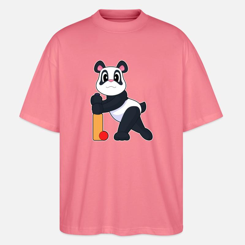 Panda Cricket Battes de cricket - T-shirt bio Blaster 2.0 coupe oversize Stanley/Stella Unisexe - rose 