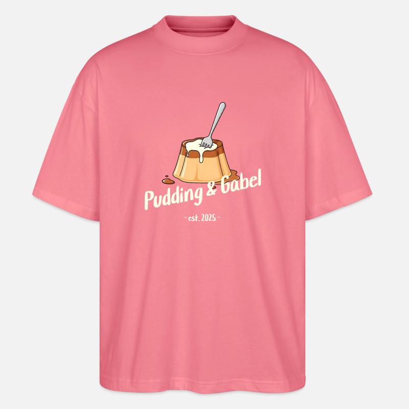 Pudding und Gabel - Est. 2025 - Stanley/Stella Oversized Unisex Bio T-Shirt Blaster 2.0 - Pink 