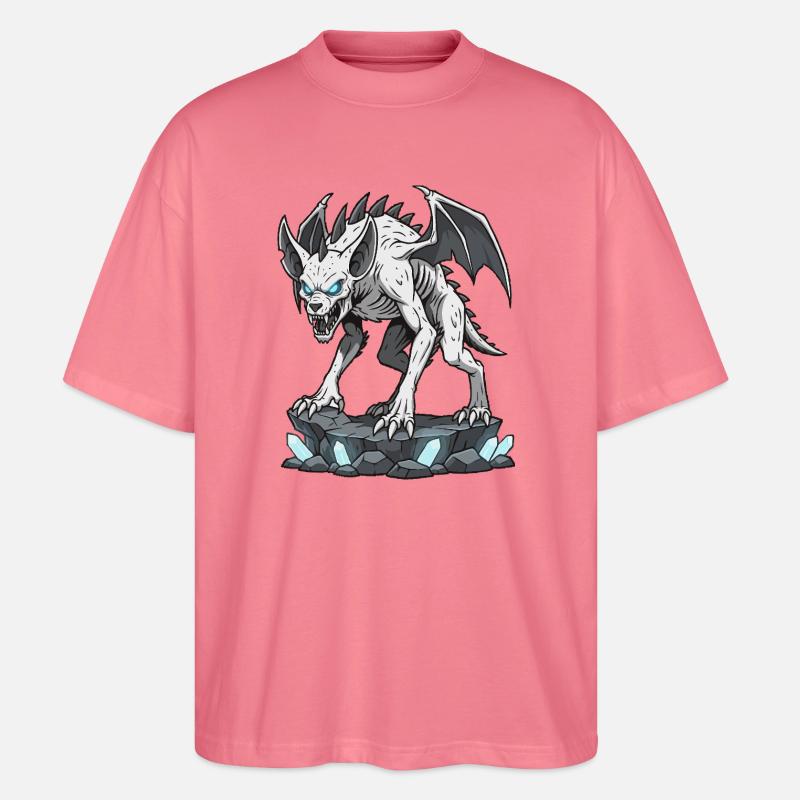 Chupacabra Dämonenwolf - Stanley/Stella Oversized Unisex Bio T-Shirt Blaster 2.0 - Pink 
