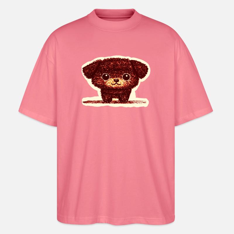 Winziges Hündchen (Rot) - Stanley/Stella Oversized Unisex Bio T-Shirt Blaster 2.0 - Pink 