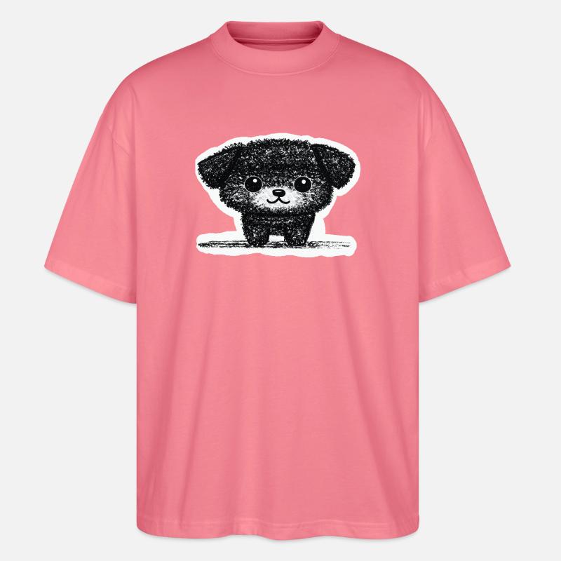 Winziges Hündchen (Grau) - Stanley/Stella Oversized Unisex Bio T-Shirt Blaster 2.0 - Pink 