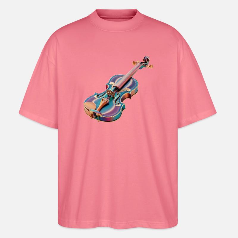 Regenbogen Geigen-Kunst - Stanley/Stella Oversized Unisex Bio T-Shirt Blaster 2.0 - Pink 