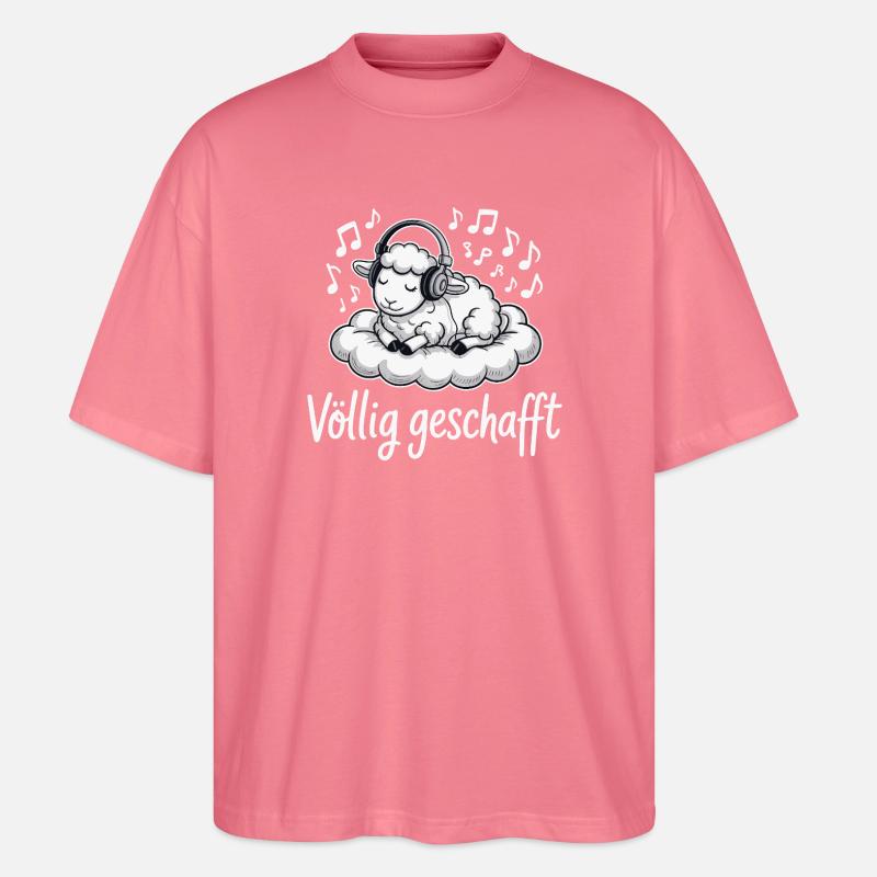 Conception de mouton entièrement réalisée - T-shirt bio Blaster 2.0 coupe oversize Stanley/Stella Unisexe - rose 
