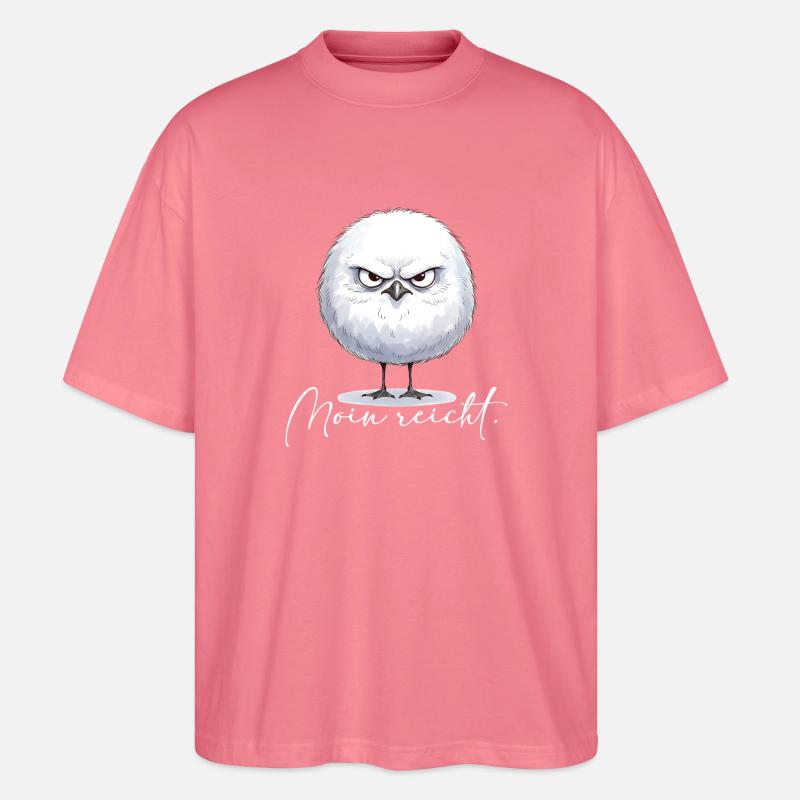 Moin enough - grim round seagull - Stanley/Stella Oversized Unisex Organic T-shirt Blaster 2.0 - pink joy