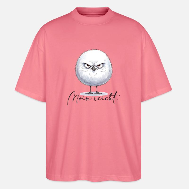 Moin reicht - grimmige runde Möwe - Stanley/Stella Oversized Unisex Bio T-Shirt Blaster 2.0 - Pink 