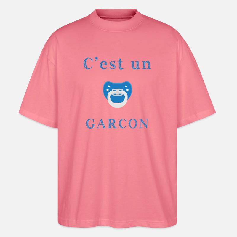 Geburt Es ist ein Junge - Stanley/Stella Oversized Unisex Bio T-Shirt Blaster 2.0 - Pink 