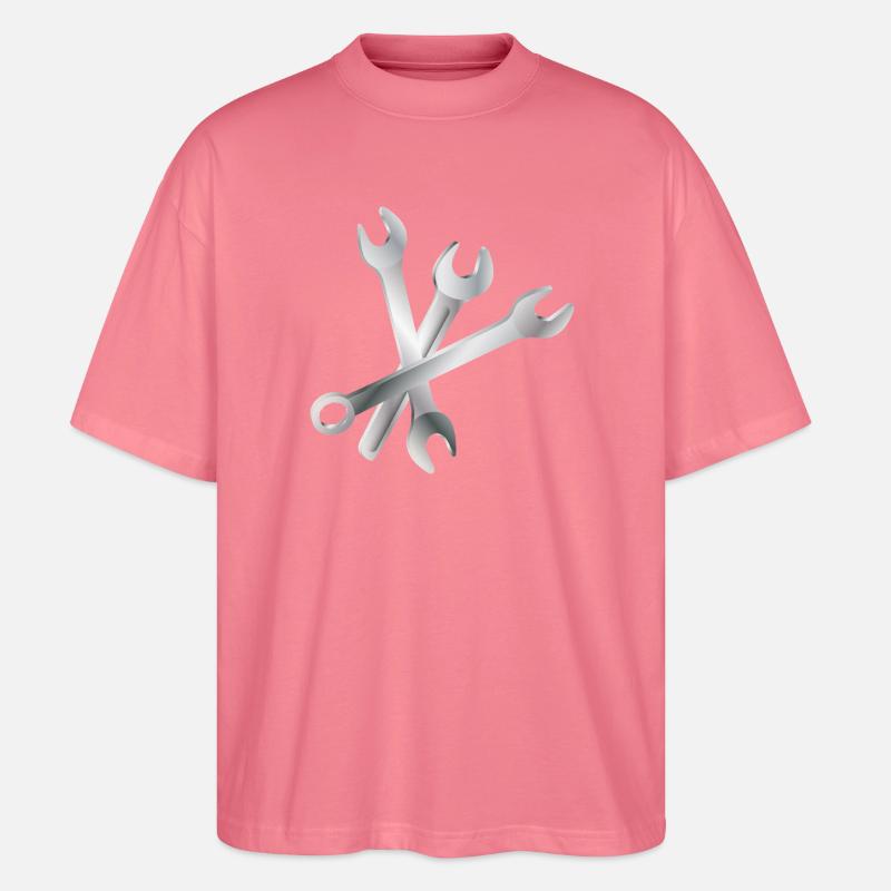 Jeu de clés – Outils et artisanat - T-shirt bio Blaster 2.0 coupe oversize Stanley/Stella Unisexe - rose 