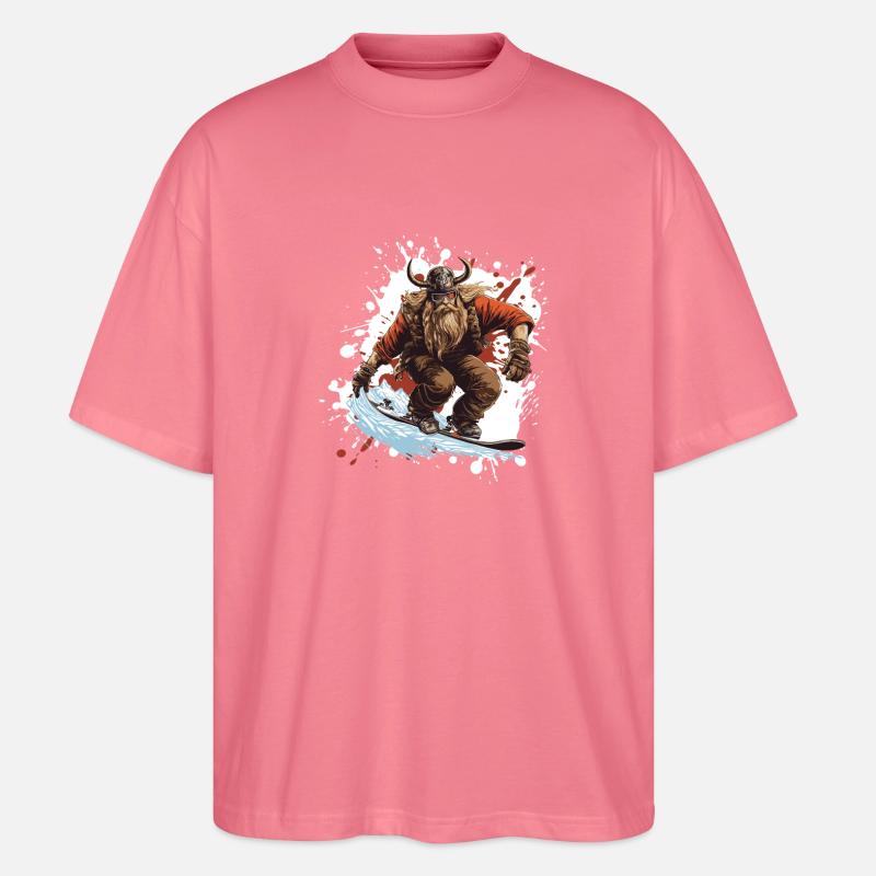 Wikinger Snowboard - Stanley/Stella Oversized Unisex Bio T-Shirt Blaster 2.0 - Pink 