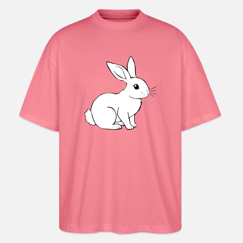 Rabbit Bunny Bunny Dwarf Rabbit Gift - Stanley/Stella Oversized Unisex Organic T-shirt Blaster 2.0 - pink joy 