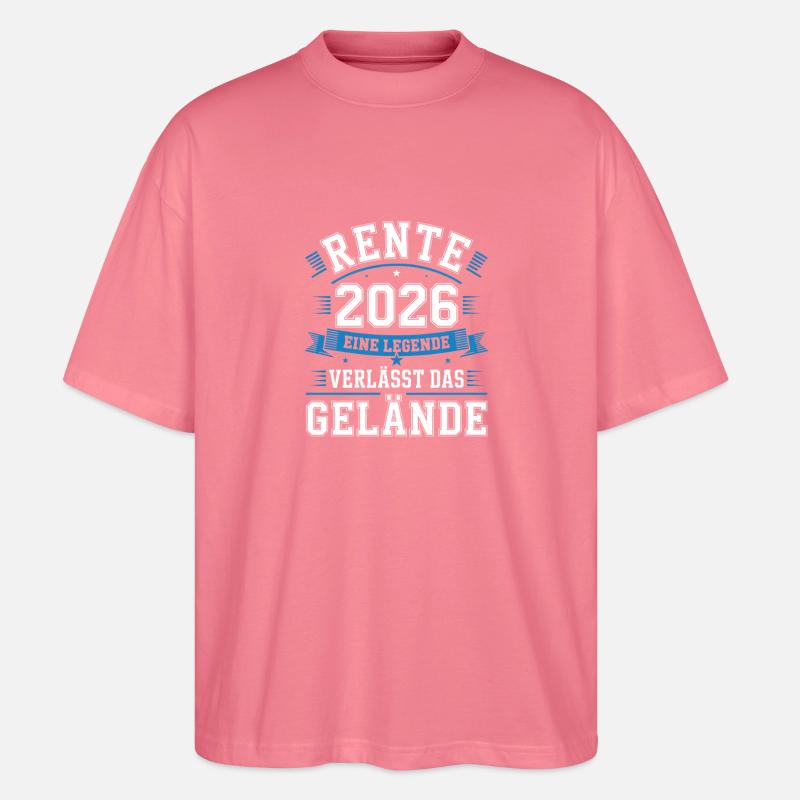 Rente 2026 Eine Legende - Stanley/Stella Oversized Unisex Bio T-Shirt Blaster 2.0 - Pink