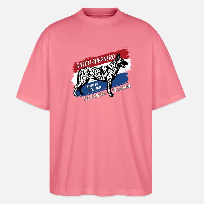 Dutch Shepherd – Dutchie - Stanley/Stella Oversized Unisex Bio T-Shirt Blaster 2.0 - Pink 