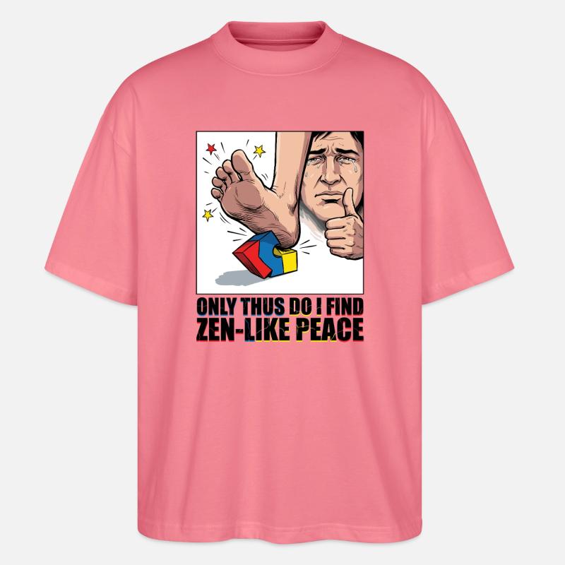 Baustein Schmerz Zen Meme - Stanley/Stella Oversized Unisex Bio T-Shirt Blaster 2.0 - Pink 
