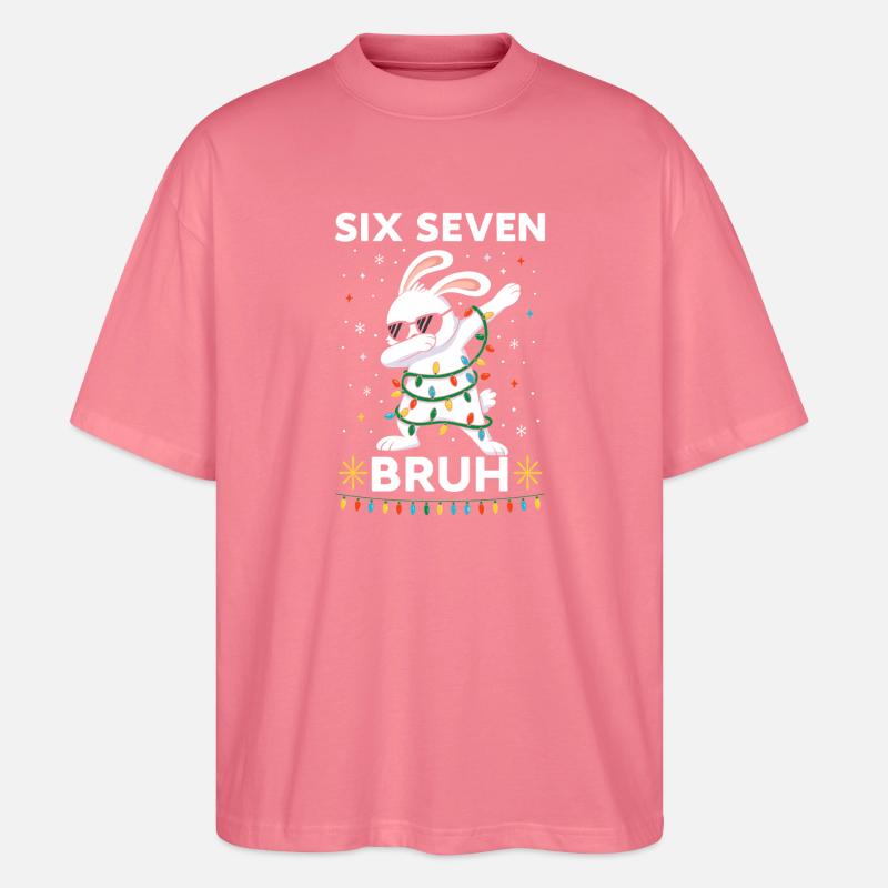 Rabbit_six_seven bruh - Stanley/Stella Oversized Unisex Bio T-Shirt Blaster 2.0 - Pink 