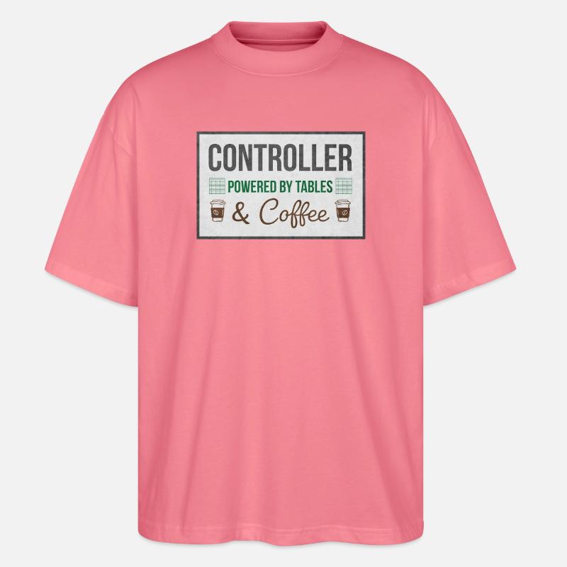 Controller Powered by Tables & Coffee - Stanley/Stella Oversized Unisex Bio T-Shirt Blaster 2.0 - Pink 