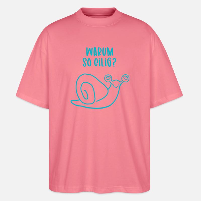 Relaxte Schnecke - Warum so eilig? - Stanley/Stella Oversized Unisex Bio T-Shirt Blaster 2.0 - Pink