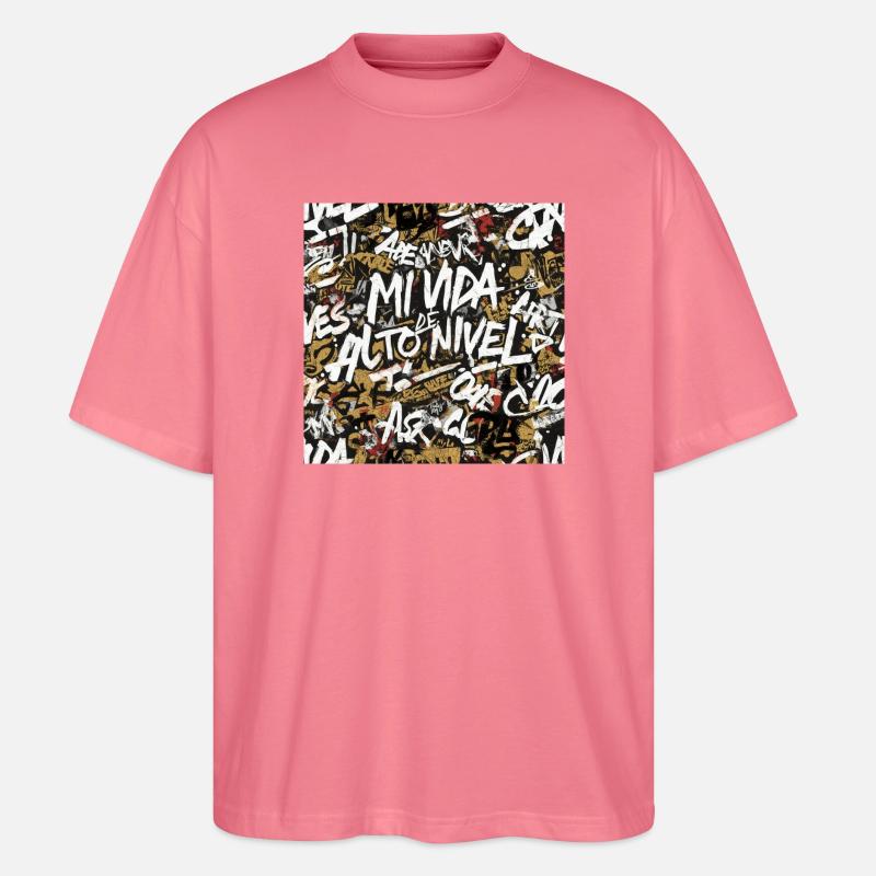 Lebendige urbane Graffiti - Stanley/Stella Oversized Unisex Bio T-Shirt Blaster 2.0 - Pink 
