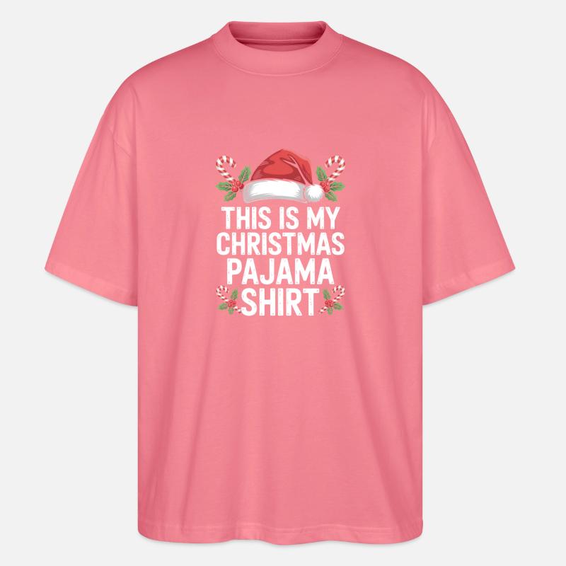 Dieses Weihnachts-Pyjama-Hemd - Stanley/Stella Oversized Unisex Bio T-Shirt Blaster 2.0 - Pink 