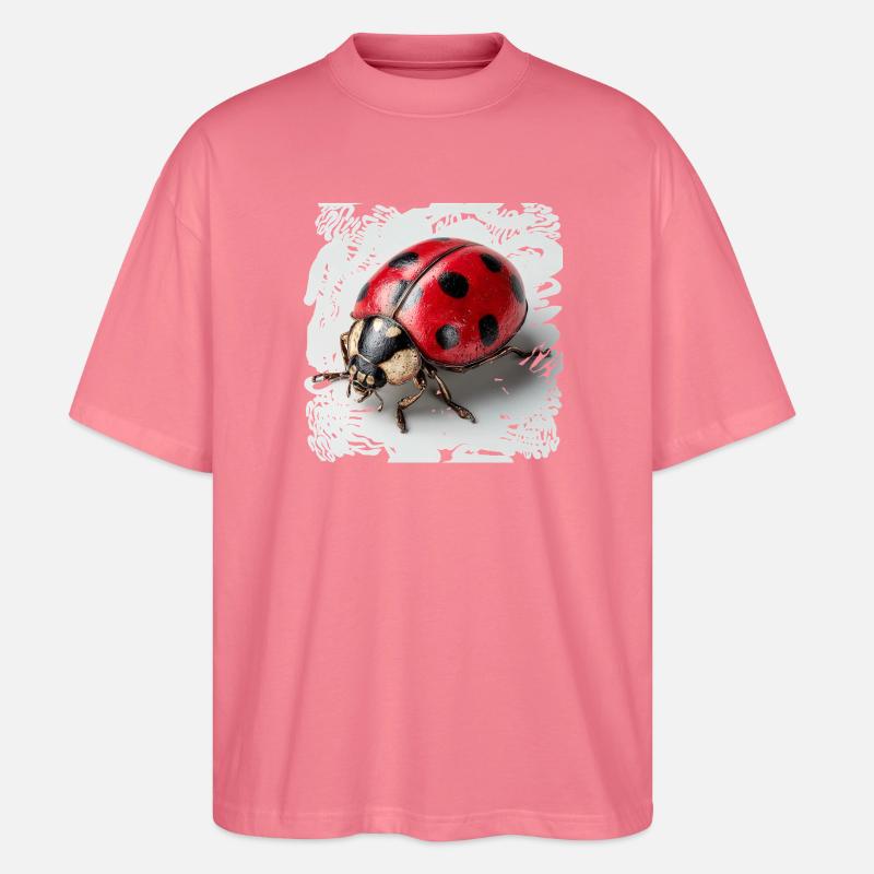 Marienkäfer schwarzRot - Stanley/Stella Oversized Unisex Bio T-Shirt Blaster 2.0 - Pink