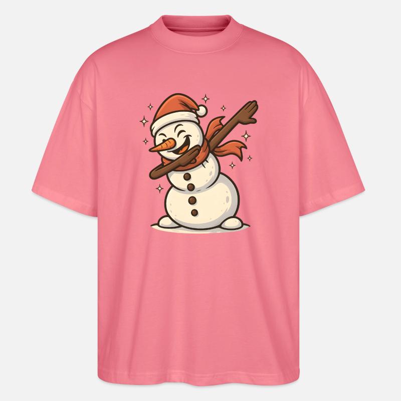 Cooler Schneemann Dab - Stanley/Stella Oversized Unisex Bio T-Shirt Blaster 2.0 - Pink 