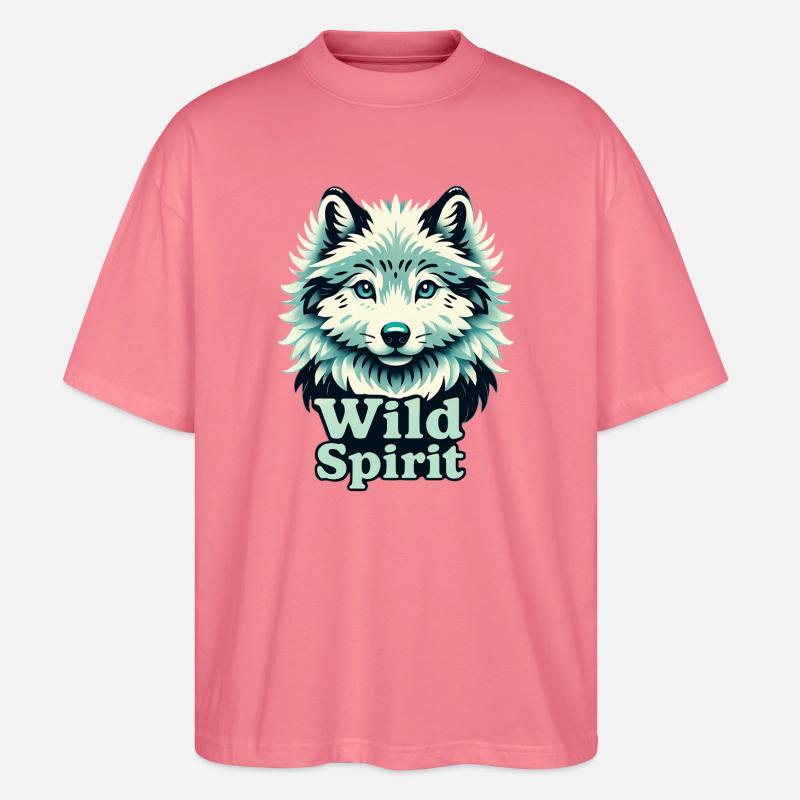 Wilde Wolfsseele - Stanley/Stella Oversized Unisex Bio T-Shirt Blaster 2.0 - Pink 