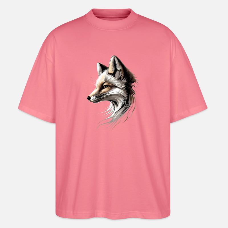 Polarfuchs Schneefuchs Eisfuchs Süßer Weißer Fuchs - Stanley/Stella Oversized Unisex Bio T-Shirt Blaster 2.0 - Pink