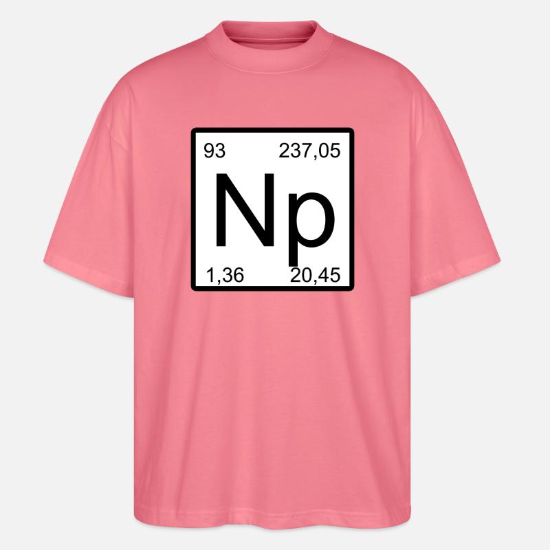 Neptunium Elementar Minimalkunst - Stanley/Stella Oversized Unisex Bio T-Shirt Blaster 2.0 - Pink 