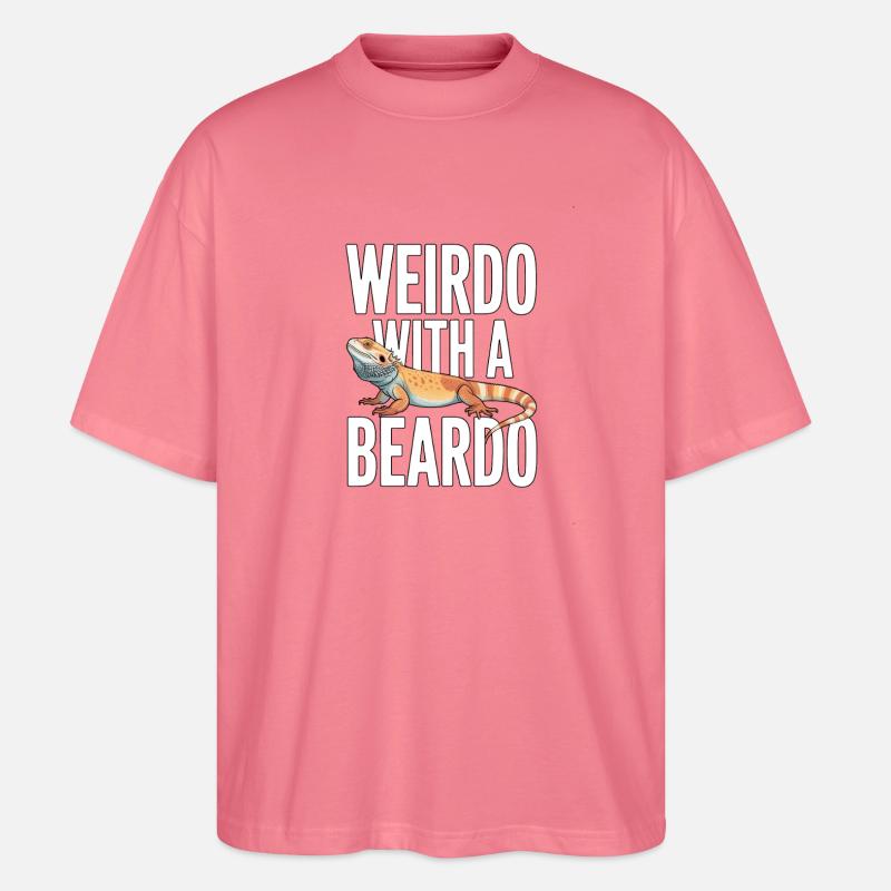 Weirdo mit Bartkind - Stanley/Stella Oversized Unisex Bio T-Shirt Blaster 2.0 - Pink 