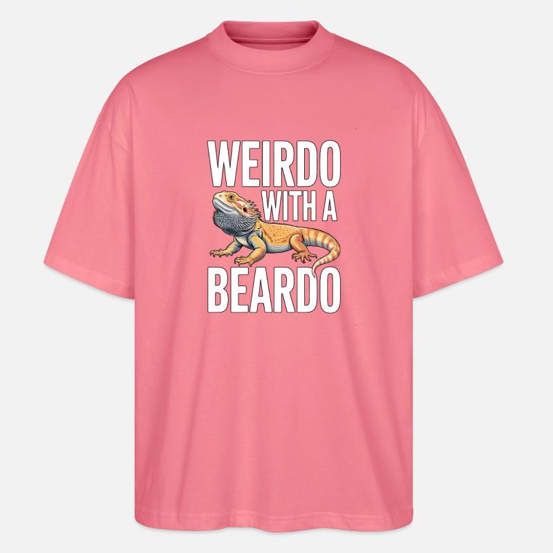 Weirdo mit Bartkind - Stanley/Stella Oversized Unisex Bio T-Shirt Blaster 2.0 - Pink 