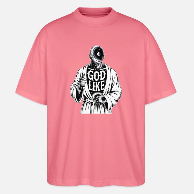 God Like Galaxy Design - Stanley/Stella Oversized Unisex Bio T-Shirt Blaster 2.0 - Pink 