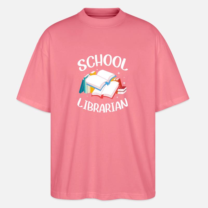 Lesen Bibliothek Leseratte - Stanley/Stella Oversized Unisex Bio T-Shirt Blaster 2.0 - Pink