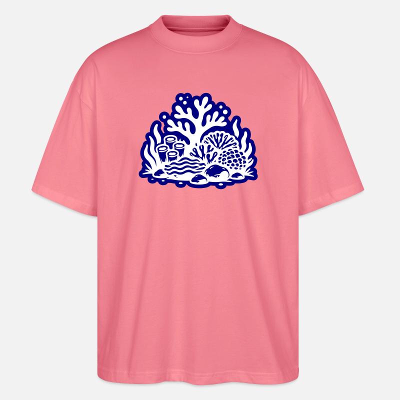 Korallenriff Ozean - Stanley/Stella Oversized Unisex Bio T-Shirt Blaster 2.0 - Pink 
