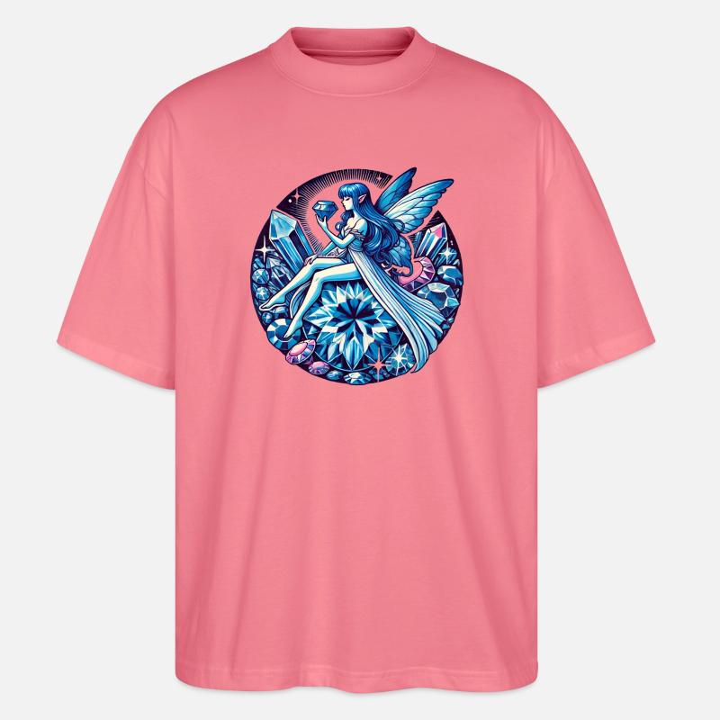 Kristallfee auf Kristallen - Stanley/Stella Oversized Unisex Bio T-Shirt Blaster 2.0 - Pink