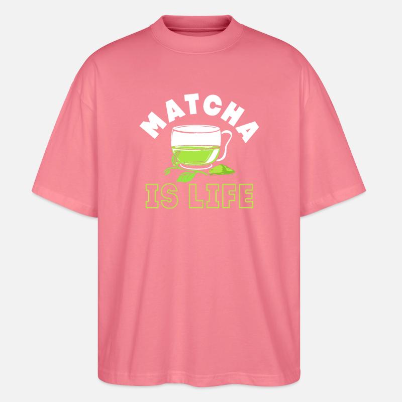 Matcha Tee - Stanley/Stella Oversized Unisex Bio T-Shirt Blaster 2.0 - Pink 