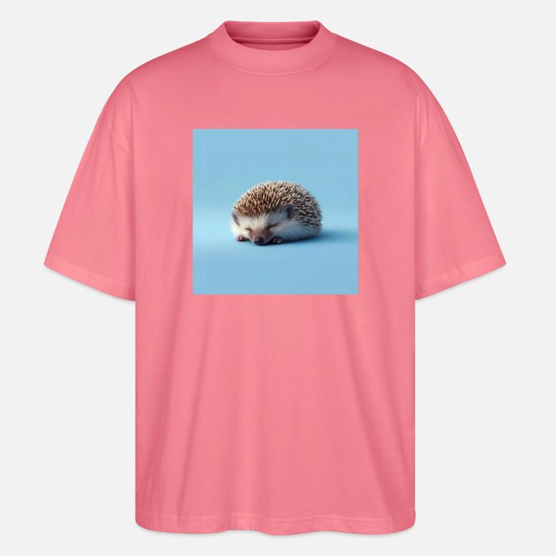 Blauer schlafender Igel - Stanley/Stella Oversized Unisex Bio T-Shirt Blaster 2.0 - Pink 