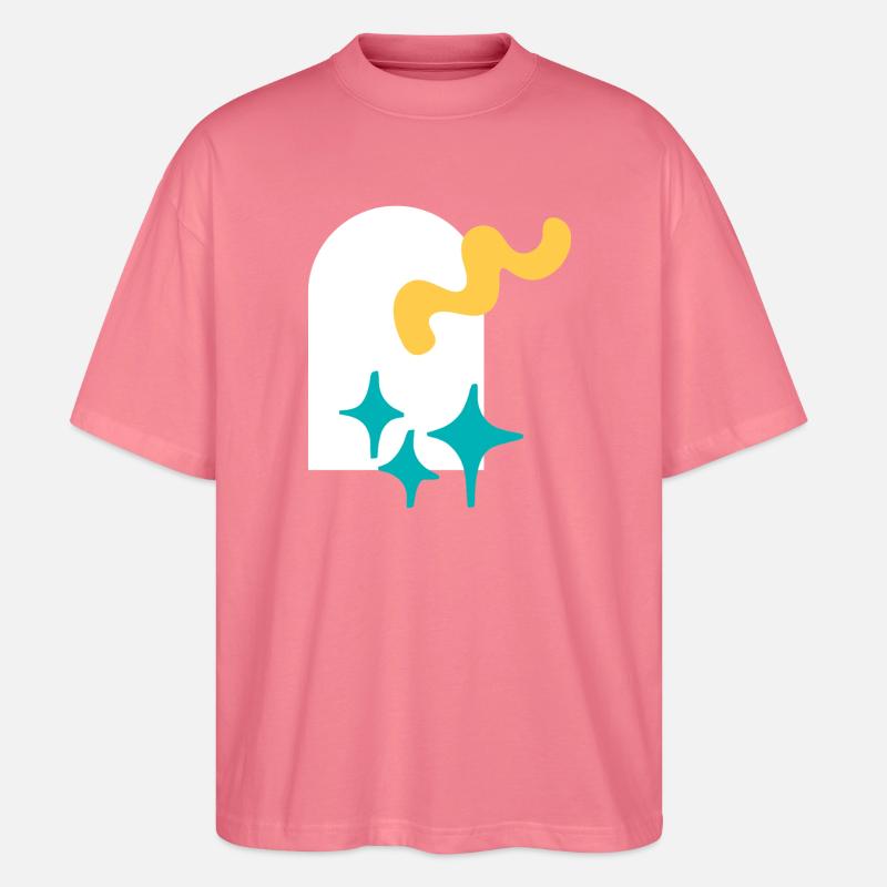 Funkelnde Formen Explosion - Stanley/Stella Oversized Unisex Bio T-Shirt Blaster 2.0 - Pink 