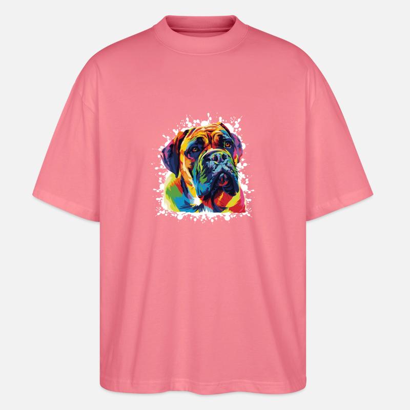 Boxer Hund Tier - Stanley/Stella Oversized Unisex Bio T-Shirt Blaster 2.0 - Pink 
