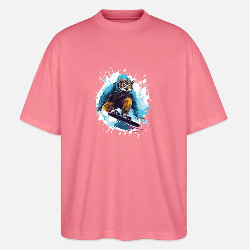 Eule Snowboard - Stanley/Stella Oversized Unisex Bio T-Shirt Blaster 2.0 - Pink 