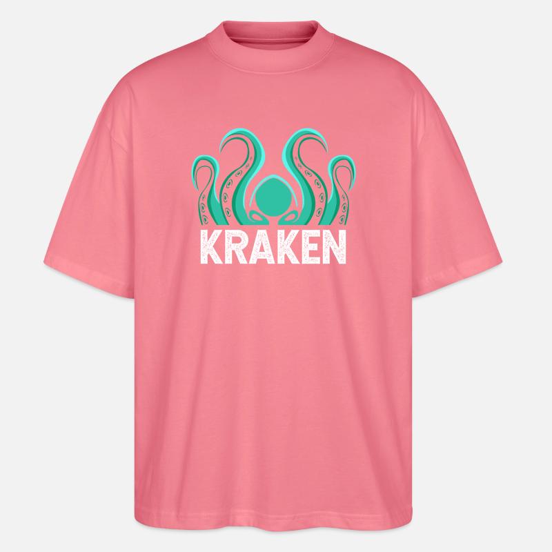 Octopus Octopus Octopus Octopus Octopus - Stanley/Stella Oversized Unisex Organic T-shirt Blaster 2.0 - pink joy