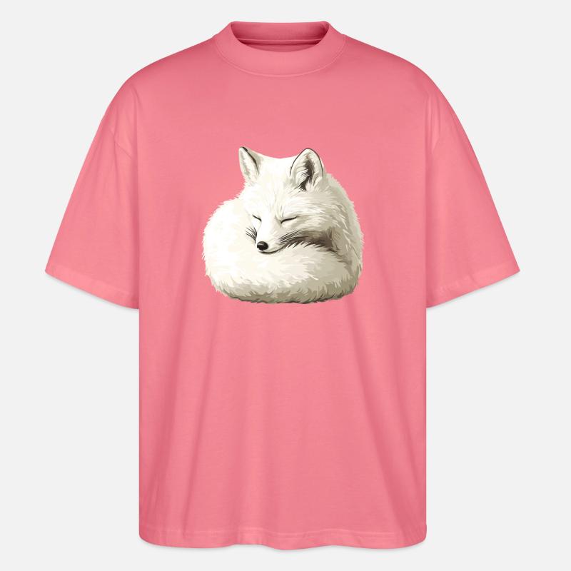 Schlafender Winterfuchs - Stanley/Stella Oversized Unisex Bio T-Shirt Blaster 2.0 - Pink 