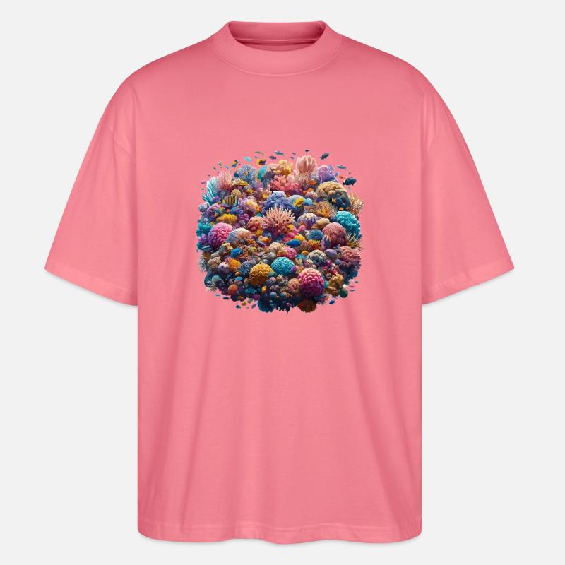 Korallenriff Farbmeer - Stanley/Stella Oversized Unisex Bio T-Shirt Blaster 2.0 - Pink 