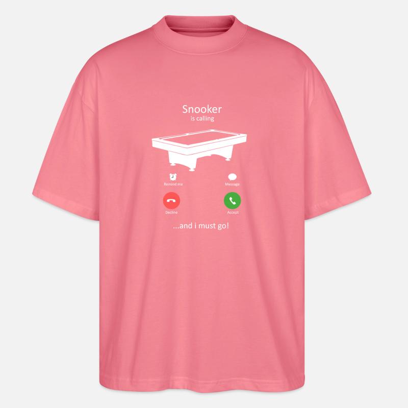 Snooker ruft - Stanley/Stella Oversized Unisex Bio T-Shirt Blaster 2.0 - Pink 