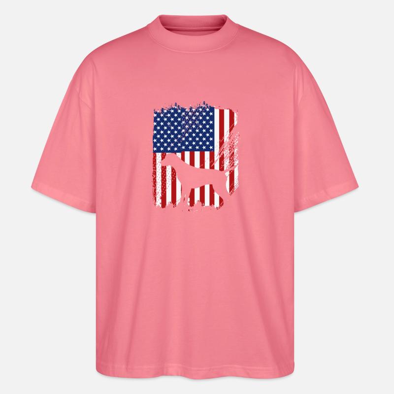 Deutsch Kurzhaar Hund German Pointer - Stanley/Stella Oversized Unisex Bio T-Shirt Blaster 2.0 - Pink