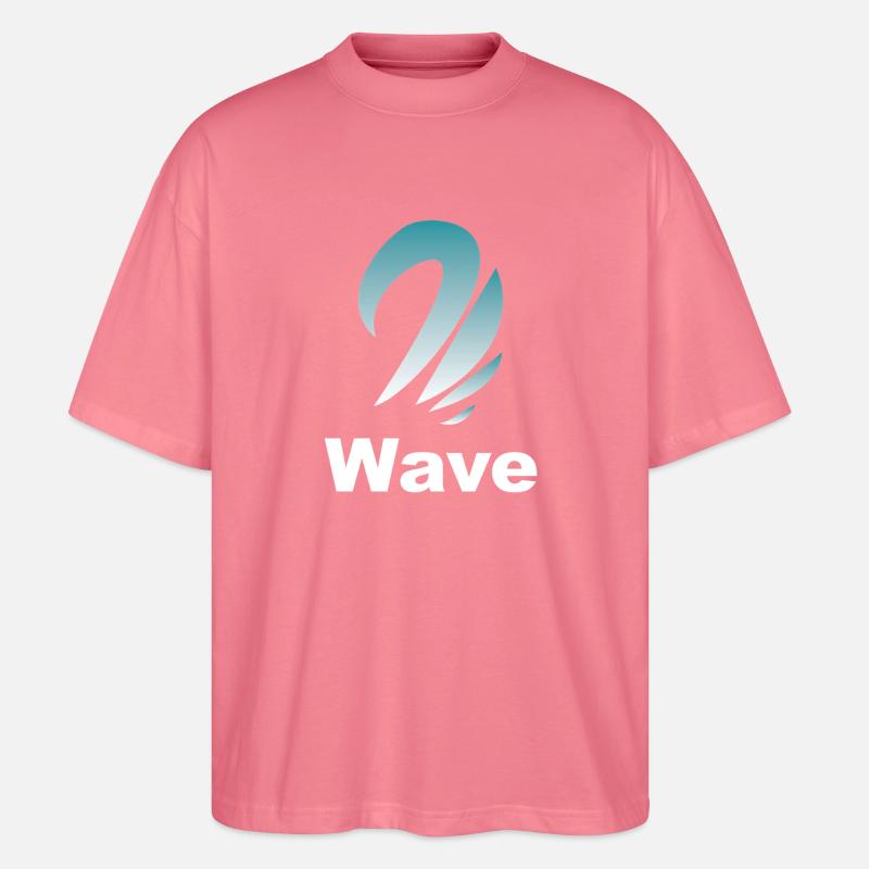 Wellengradient Logo Design - Stanley/Stella Oversized Unisex Bio T-Shirt Blaster 2.0 - Pink 