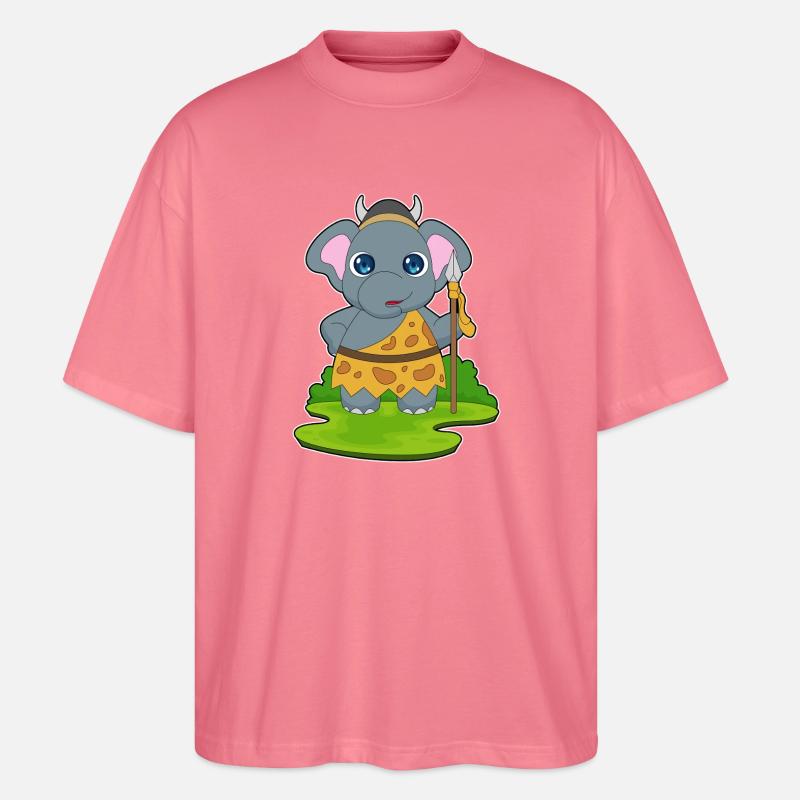 Lance du Guerrier Éléphant - T-shirt bio Blaster 2.0 coupe oversize Stanley/Stella Unisexe - rose